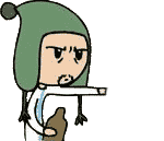 Messing with photoshop, sorry. "Come near me and I'll stab you" "No, come near me and I'll 'stab' you" "Hallo my other finlander, shaki