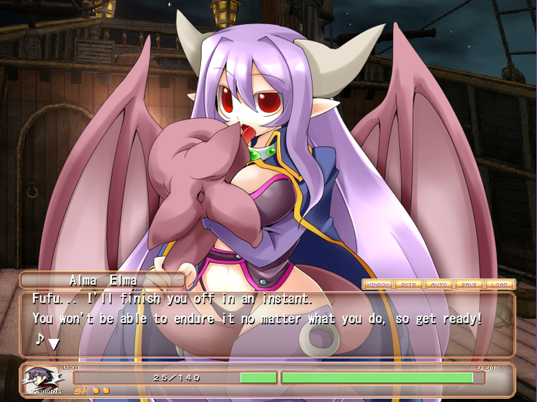 Elma's dirty talk. i know your supposed to use demon skull beheading but i've never bothered with watching the rape scene that and i had the biggest boner of my