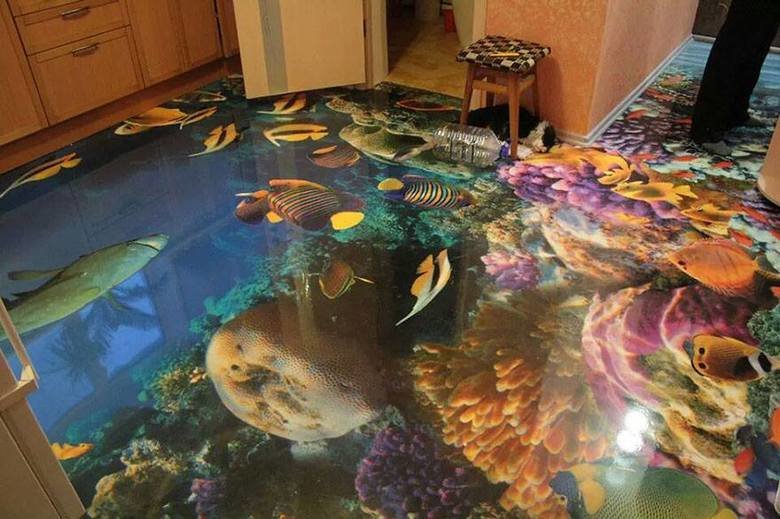 epic floors. 3D epoxy floors by Dubai-based interior decorating brand.. dolphins watching you poop floor big seller