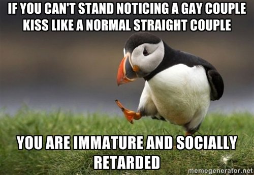 Meh. I wad bored. Unpopular comp time.. . I THINK THAT GENDER butstill, ARE NOT A um. popular opinion puffin faces to the right