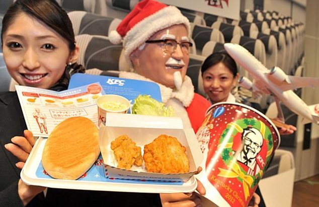 You Think Black People Love KFC?. No. Japan loves KFC more, especially during Christmas. They book special Christmas KFC dinners for MONTHS in advance!!!!.. Japan's seal of approval there